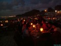 Nightview on the beach restaurants, beautifully illuminated...